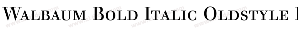 Walbaum Bold Italic Oldstyle Figures字体转换